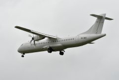 Danish Air Transportin ATR SE-MDC takaviistosta kuvattuna