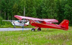 Denney Kitfox 3 D-MGLH & Cessna 206 Super Skywagon LN-DBM EFHN 2014-07-22