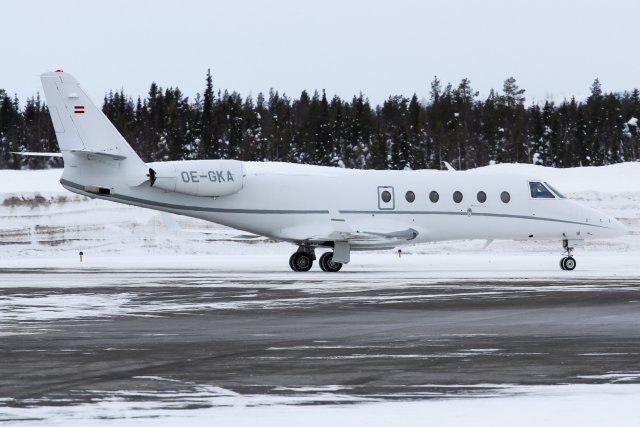 17.3 OE-GKA Gulfstream G150, Kittilän turmakone tammikuulta.