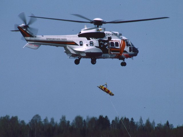 Aerospatiale A.S.332L1 Super Puma OH-HVF EFHF 1988-05-14