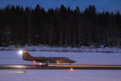 Learjetit pääministeriä kuljettamassa 18.1.2021