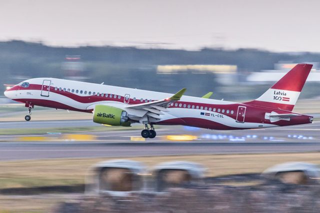 Air Baltic Airbus A220-300 YL-CSL "Latvia 100"