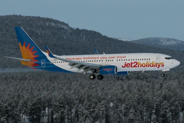 G-JZBO. 26.11.2021. Ensimmäinen Charter-lento pitkästä aikaa laskeutuu Ivaloon. Pakkasta mukavat -24.