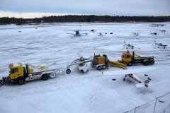 Snow removal at Helsinki-Malmi Airport