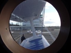 LY-ABY Antonov An-2TP window view / Lennuklubi Helsinki