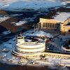 Helsinki-Malmi Airport buildings during winter