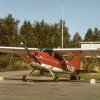 Tampereen laskuvarjokerhon Cessna 185 OH-CBA Tampereen Härmälässä 1982