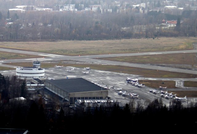 Malmi Airport on a rainy day in November