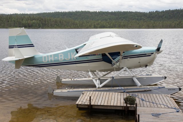 Bellanca 8GCBC Scout OH-BJK Alajärven rannassa 15.7.