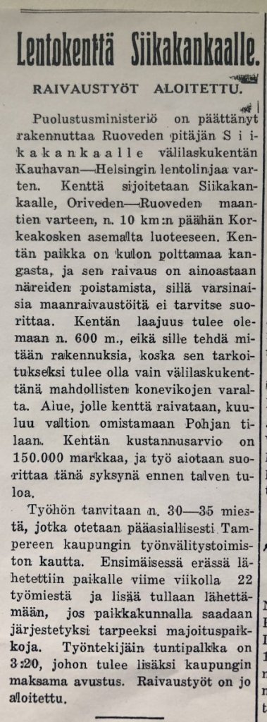 Ruovesi-lehti 28081935 Lentokenttä Siikakankaalle.jpg