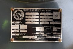 G-TXAN North American T-6 Texan / Engine Data Plate